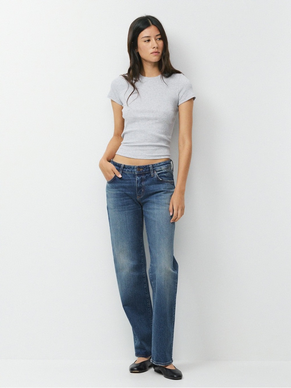 Aritzia HomeStretch TNA Rib Tune T-Shirt 2xs